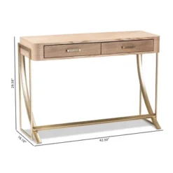 Lafoy Natural Finished Wood And Finished 2 Drawer Console Table Brown - Baxton Studio -Outlet Baxton Studio Store GUEST 307512a6 2a7f 4010 b877 766add973cf0