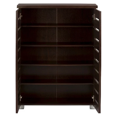 Adalwin Modern And Contemporary 2-Door Wooden Entryway Shoes Storage Cabinet - Dark Brown - Baxton Studio 1 Adalwin Modern And Contemporary 2-Door Wooden Entryway Shoes Storage Cabinet - Dark Brown - Baxton Studio