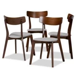 Set Of 4 Iora Upholstered Wood Dining Chairs - Baxton Studio -Outlet Baxton Studio Store GUEST 3153b9ec f58d 4aa9 a7d8 4332022ab90f