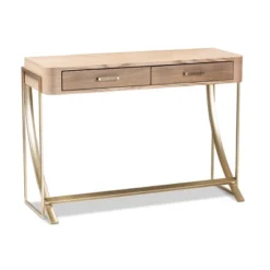 Lafoy Natural Finished Wood And Finished 2 Drawer Console Table Brown - Baxton Studio -Outlet Baxton Studio Store GUEST 3197add0 8fce 4f78 9dfc 4cdfcff0877f