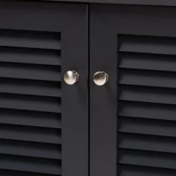 Shelf Wood Shoe Storage Cabinet Coolidge Finished Dark Gray - Baxton Studio -Outlet Baxton Studio Store GUEST 32afc2fd 7a86 4234 a444 14d2cc48de5d