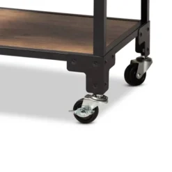 4 Tier Victor Wood And Metal Mobile Wine Cart Walnut/Black - Baxton Studio -Outlet Baxton Studio Store GUEST 32d50ee1 171b 4d51 a0d8 44f618fea368