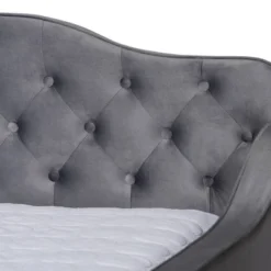 Freda Velvet Fabric Upholstered Button Tufted Daybed - Baxton Studio -Outlet Baxton Studio Store GUEST 33238811 3241 46b2 9b64 a0d1e873d07b