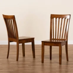 2pc Minette Wood Dining Chair Set - Baxton Studio -Outlet Baxton Studio Store GUEST 333b5825 4b33 419b 8686 f1f8e337dcbe