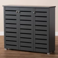 3 Door Adalwin Wooden Entryway Shoe Storage Cabinet Gray - Baxton Studio 11 3 Door Adalwin Wooden Entryway Shoe Storage Cabinet Gray - Baxton Studio -Outlet Baxton Studio Store GUEST 33478286 74bd 423e 9f2a ed679fab7979