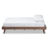 Jacob Mid - Century Modern Walnut Finished Solid Wood Bed Frame - Baxton Studio