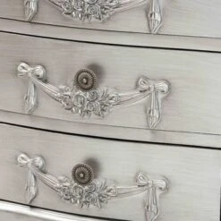 Callen Brushed Wood 4 Drawer Nightstand Silver - Baxton Studio -Outlet Baxton Studio Store GUEST 373380d8 22fe 4a76 ae3e 6d6d382bd333