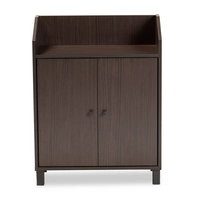 Rossin Wood 2 Door Entryway Shoe Cabinet - Baxton Studio 2 Rossin Wood 2 Door Entryway Shoe Cabinet - Baxton Studio - Image 2