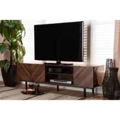 Berit Wood TV Stand For TVs Up To 70" Walnut - Baxton Studio -Outlet Baxton Studio Store GUEST 3894c17d bfe3 4d6b a82e 7dab96a298ad