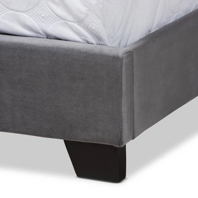 Samantha Velvet Upholstered Button Tufted Bed - Baxton Studio 4 Samantha Velvet Upholstered Button Tufted Bed - Baxton Studio - Image 4