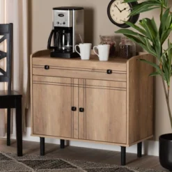 Patterson Wood 2 Door Kitchen Storage Cabinet Oak Brown - Baxton Studio -Outlet Baxton Studio Store GUEST 3a9a2ab7 3dfb 4840 a083 bf04992b7d98
