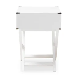 Curtice 1 Drawer Wooden Nightstand White - Baxton Studio -Outlet Baxton Studio Store GUEST 3b7976d8 78cf 449d 9395 b57a49ec5d87