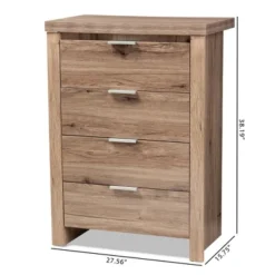 Laverne Modern And Contemporary Oak Finished 4 Drawer Chest Brown - Baxton Studio -Outlet Baxton Studio Store GUEST 3bc9b5d1 233c 4116 8166 e7e01bc98a78