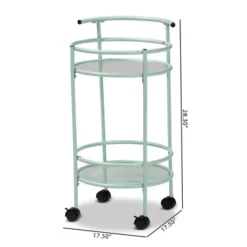 Newell Metal 2 Tier Kitchen Cart Mint Green/Black - Baxton Studio -Outlet Baxton Studio Store GUEST 3be61872 a731 42a7 a727 052aaf7e9d57