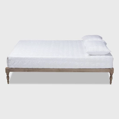 Iseline Wood Platform Bed Frame - Baxton Studio 1 Iseline Wood Platform Bed Frame - Baxton Studio