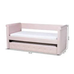 Amaya Velvet Daybed With Trundle - Baxton Studio -Outlet Baxton Studio Store GUEST 3e6ac7a3 b700 4aff 9a45 295cb34f26c8