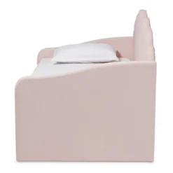 Timila Velvet Fabric Upholstered Daybed With Trundle Light Pink - Baxton Studio -Outlet Baxton Studio Store GUEST 3f070161 d351 4380 bab0 f732aaae1eb0