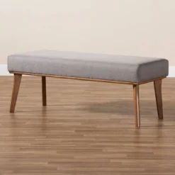 Odessa Mid-Century Modern Fabric Upholstered Wood Dining Bench Walnut/Brown - Baxton Studio 9 Odessa Mid-Century Modern Fabric Upholstered Wood Dining Bench Walnut/Brown - Baxton Studio -Outlet Baxton Studio Store GUEST 3f259fc6 5c0a 41e8 b6b8 3fd25b532463