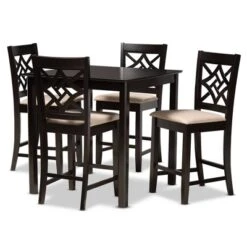 5pc Nicolette Wood Pub Set - Baxton Studio -Outlet Baxton Studio Store GUEST 3f6d8630 d16d 4b4a 9274 8028c6d74d36