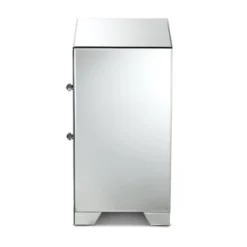 Baxton Studio Mina Mirrored 2 Drawer Nightstand Bedside Table Silver - BaxtonStudio -Outlet Baxton Studio Store GUEST 3fcea1fa 049f 4a09 86cf d426823d4b1c