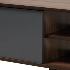 Clapton Multi Toned Wood TV Stand For TVs Up To 75" Gray/Brown - Baxton Studio -Outlet Baxton Studio Store GUEST 3ff82b37 a6ce 4203 ba26 66e611c2ab4d