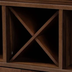 Carrie Walnut Finished Wood Wine Storage Cabinet Walnut - Baxton Studio -Outlet Baxton Studio Store GUEST 401896aa 3d14 4c37 9ac4 341f6da09757
