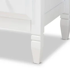 3 Drawer Naomi Wood Bedroom Chest White/Gold - Baxton Studio -Outlet Baxton Studio Store GUEST 40194bbb b020 4f04 861b 9db050c74b71