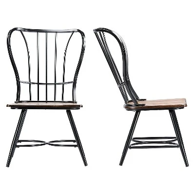 Longford Industrial Dining Chair (Set Of 2) - Baxton Studio 1 Longford Industrial Dining Chair (Set Of 2) - Baxton Studio