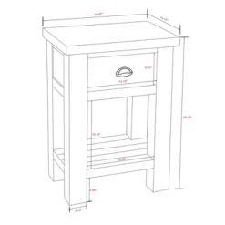 Hastin Two-Tone Wood 1 Drawer Nightstand Brown/Gray - Baxton Studio -Outlet Baxton Studio Store GUEST 4041cda0 17c0 4bdb 8009 a98217b43add