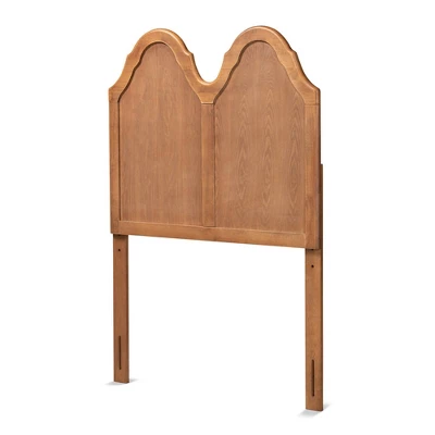 Tobin Vintage Wood Arched Headboard Walnut - Baxton Studio 4 Tobin Vintage Wood Arched Headboard Walnut - Baxton Studio - Image 4