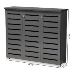 3 Door Adalwin Wooden Entryway Shoe Storage Cabinet Gray - Baxton Studio 13 3 Door Adalwin Wooden Entryway Shoe Storage Cabinet Gray - Baxton Studio -Outlet Baxton Studio Store GUEST 415bde9e 80fa 4b9c 8b50 96276e532ac7