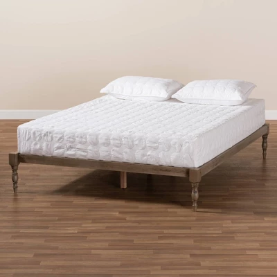 Iseline Wood Platform Bed Frame - Baxton Studio 5 Iseline Wood Platform Bed Frame - Baxton Studio - Image 5
