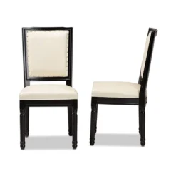Set Of 2 Louane Faux Leather Upholstered And Wood Dining Chairs Beige/Black - Baxton Studio 10 Set Of 2 Louane Faux Leather Upholstered And Wood Dining Chairs Beige/Black - Baxton Studio -Outlet Baxton Studio Store GUEST 43c1aa11 f323 4fbf a269 0f5dd8274c46