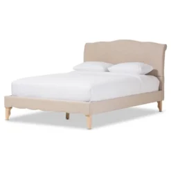 Fannie French Classic Modern Style Linen Fabric Platform Bed - Full - Baxton Studio -Outlet Baxton Studio Store GUEST 43c9be01 7845 48ae a2a3 4534f736698c