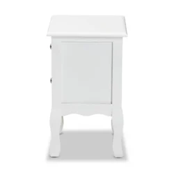 Caelan Wood 2 Drawer Nightstand White - Baxton Studio -Outlet Baxton Studio Store GUEST 43f49f57 8ddb 4e2d a893 5797bbdd7a7b