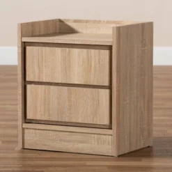 2 Drawers Hale Wood Nightstand - Baxton Studio -Outlet Baxton Studio Store GUEST 449bb334 6f8c 4093 9257 f95a3dfbb3b7