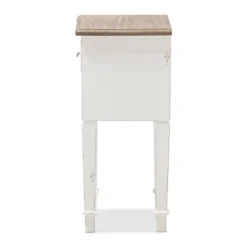 Dauphine 1 Drawer Provincial Style Oak And Distressed Finish Wood Nightstand White - Baxton Studio 9 Dauphine 1 Drawer Provincial Style Oak And Distressed Finish Wood Nightstand White - Baxton Studio -Outlet Baxton Studio Store GUEST 45020025 12f0 4b70 ac71 5624202745ec