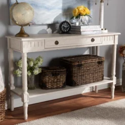 Ariella Whitewashed 1 Drawer Console Table White - Baxton Studio 16 Ariella Whitewashed 1 Drawer Console Table White - Baxton Studio -Outlet Baxton Studio Store GUEST 46d2aaf5 5222 4d0b 9129 0323978e1c37