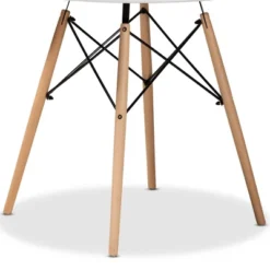 Varen Plastic And Wood Dining Table White/Oak Brown/Black - Baxton Studio -Outlet Baxton Studio Store GUEST 475a1b19 ddd7 4873 a77d be75ee0a7603