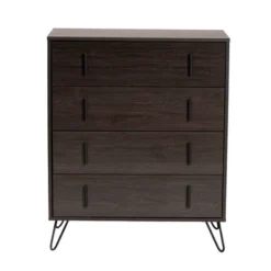 Baldor Wood Metal 4 Drawer Bedroom Chest Dark Brown - Baxton Studio 11 Baldor Wood Metal 4 Drawer Bedroom Chest Dark Brown - Baxton Studio -Outlet Baxton Studio Store GUEST 4761497d 81e6 4359 a5c8 16b039eb77f0