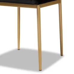 4pc Armand Velvet Fabric Upholstered And Metal Dining Chair Set - Baxton Studio -Outlet Baxton Studio Store GUEST 476c83e1 c2b2 4329 9ee2 a6a2862382df