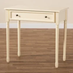 Mahler Wood 1 Drawer Console Table White - Baxton Studio -Outlet Baxton Studio Store GUEST 4925934c 54e0 46d0 ae9d 894287e0eb58