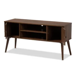 Alard 2 Door Wood TV Stand For TVs Up To 50" Walnut - Baxton Studio