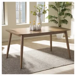 Edna Mid-Century Modern French Oak Light Brown Finishing Wood Dining Table - Baxton Studio -Outlet Baxton Studio Store GUEST 4a598ea0 039c 464d aa2a 07b62e98abc7