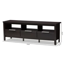 Elaine Modern And Contemporary Finished TV Stand For TVs Up To 60" Dark Brown - Baxton Studio -Outlet Baxton Studio Store GUEST 4b053413 695e 4d61 9b04 469d6ab5ddbf