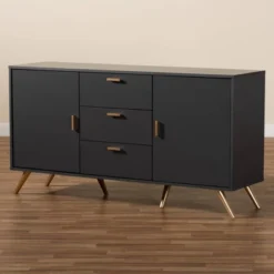Kelson Wood 2 Door Sideboard Buffet Dark Gray/Gold - Baxton Studio 12 Kelson Wood 2 Door Sideboard Buffet Dark Gray/Gold - Baxton Studio -Outlet Baxton Studio Store GUEST 4b3987d3 f748 41f3 bee5 51e4dfcf8bc8