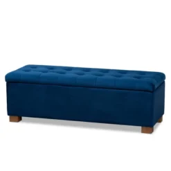 Roanoke Velvet Upholstered Grid Tufted Storage Ottoman Bench - Baxton Studio -Outlet Baxton Studio Store GUEST 4c39a977 dd15 4dec 8c69 f2570cb7e94b