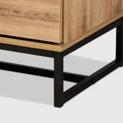 Reid Wood And Metal 4 Drawer Dresser Oak/Black - Baxton Studio -Outlet Baxton Studio Store GUEST 4d735432 2abe 4bef 846c f2ff7ee3b0cf
