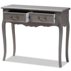 Capucine Finished Wood 2 Drawer Console Table Gray - Baxton Studio
