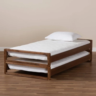 King Klara Wood Expandable Bed Frame Walnut - Baxton Studio 8 King Klara Wood Expandable Bed Frame Walnut - Baxton Studio - Image 8